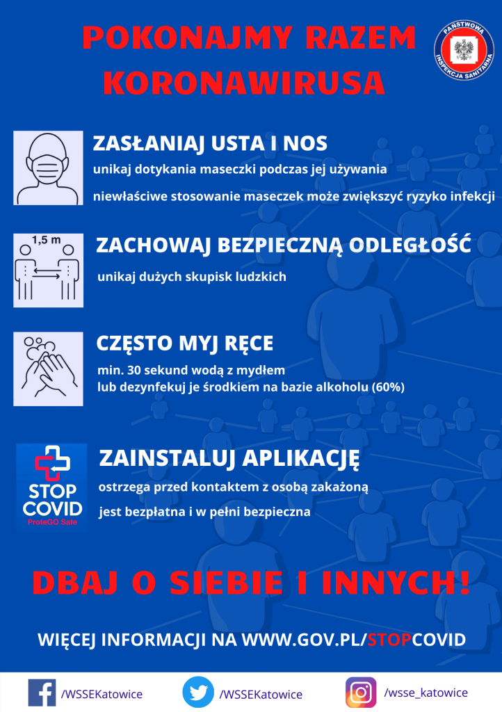 Ulotka z informacjami dot. koronawirusa